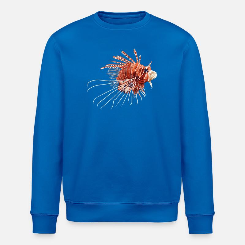 Illustration du poisson-lion - Sweat bio ROLLER Stanley/Stella Unisexe - bleu roi