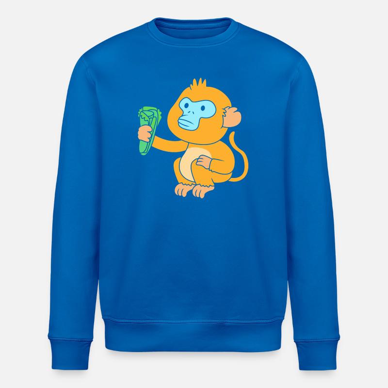 Snub-nosed monkey Monkey Chimpanzee - Stanley/Stella ROLLER Unisex Organic Sweatshirt - royal blue