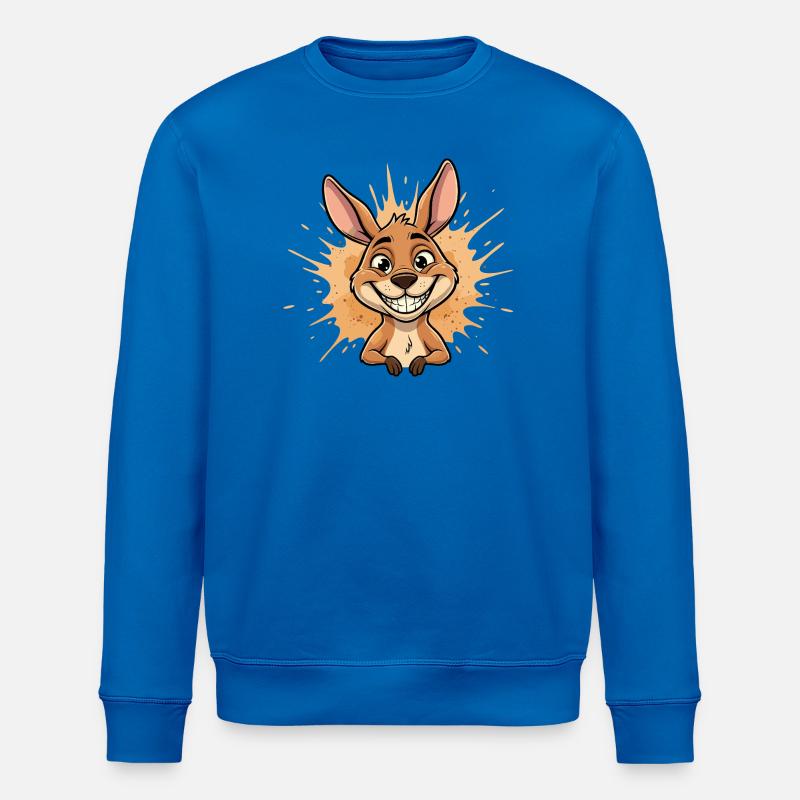 Fröhliches Känguru Splash - Stanley/Stella Unisex Bio-Sweatshirt ROLLER - Königsblau