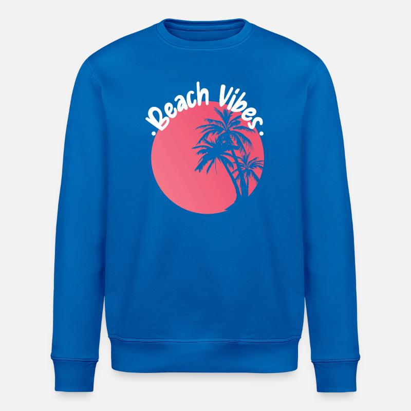 Beach Vibes Palm Sunset Design - Stanley/Stella Unisex Bio-Sweatshirt ROLLER - Königsblau