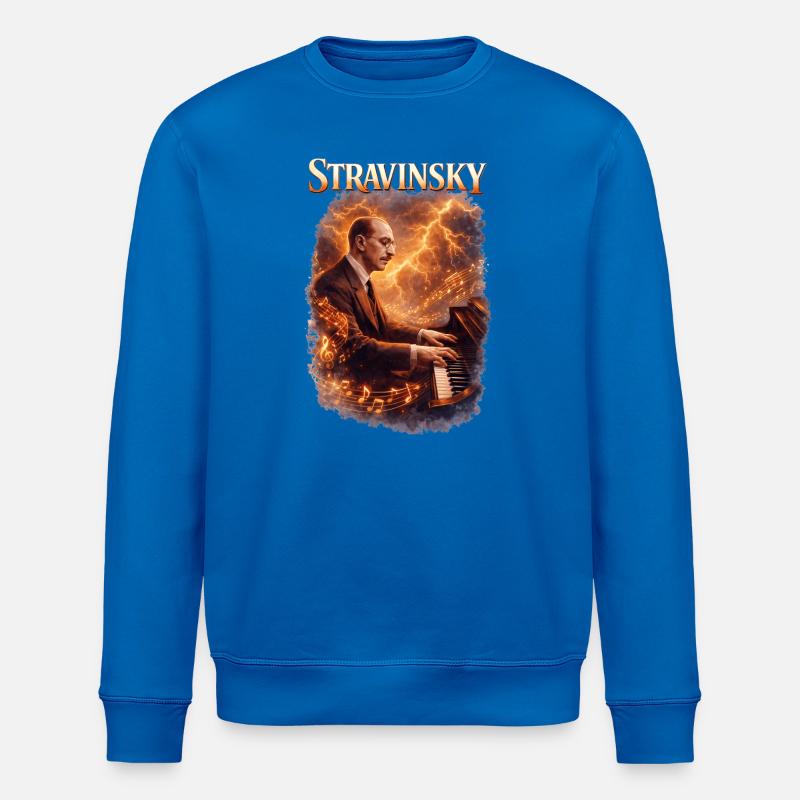 Stravinsky Piano Fire - Stanley/Stella ROLLER Unisex Organic Sweatshirt - royal blue