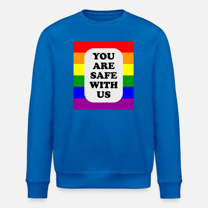 LGBT-Safe-Space-Regenbogenflagge - Stanley/Stella Unisex Bio-Sweatshirt ROLLER - Königsblau