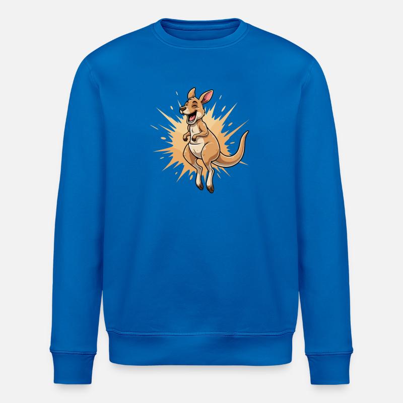 Känguru Lachsprung - Stanley/Stella Unisex Bio-Sweatshirt ROLLER - Königsblau