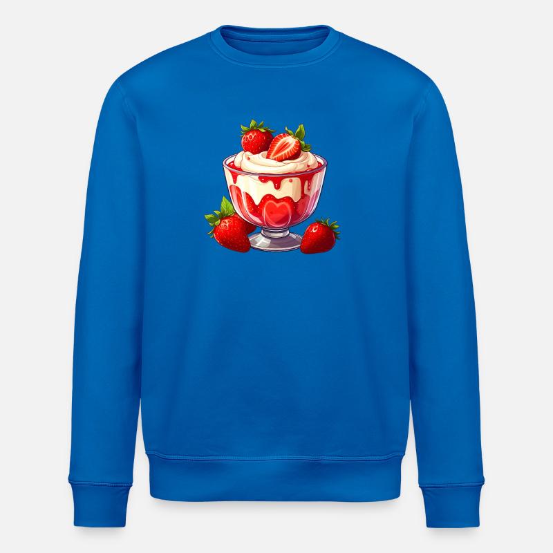 Dessert mit Erdbeeren - Stanley/Stella Unisex Bio-Sweatshirt ROLLER - Königsblau