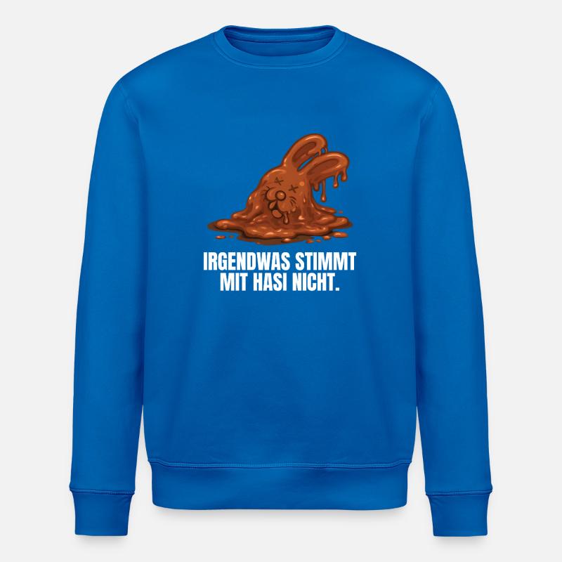 Schokoladenhase Ostern - Stanley/Stella Unisex Bio-Sweatshirt ROLLER - Königsblau