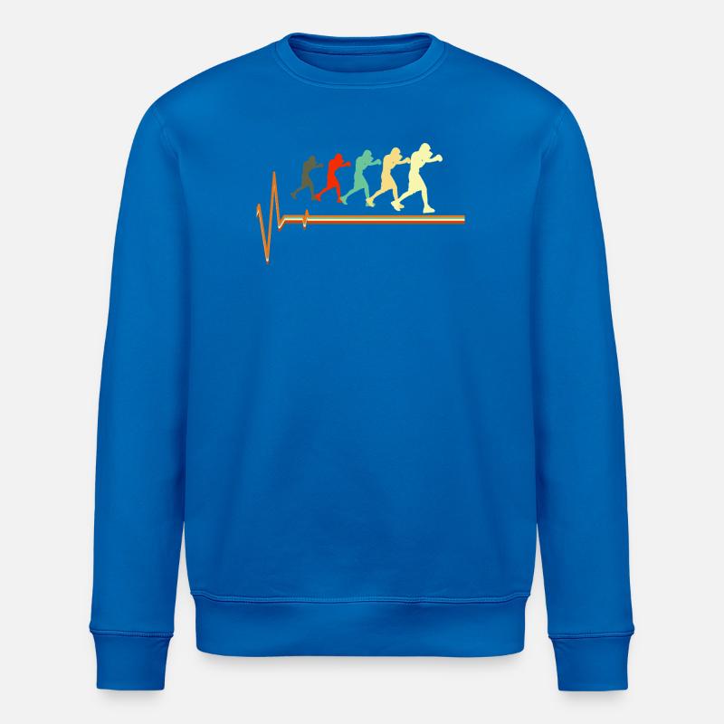 Boxing Heartbeat Evolution Retro Fighter Design - Stanley/Stella Unisex Bio-Sweatshirt ROLLER - Königsblau