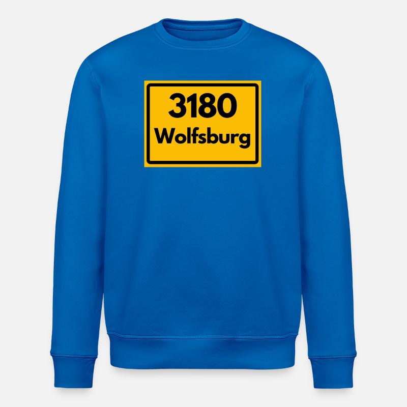 ANCIEN CODE POSTAL RETRO 3180 WOLFSBURG - Sweat bio ROLLER Stanley/Stella Unisexe - bleu roi