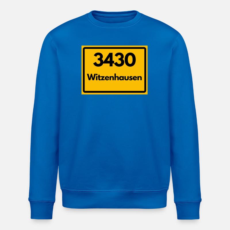 ANCIEN CODE POSTAL RÉTRO 3430 WITZENHAUSEN - Sweat bio ROLLER Stanley/Stella Unisexe - bleu roi