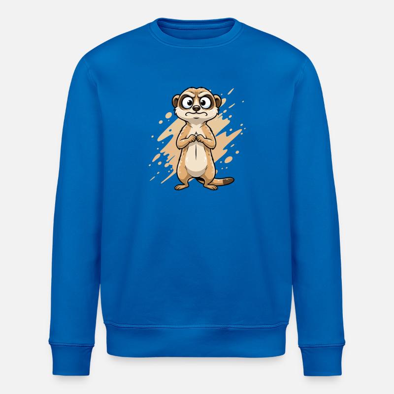 Zweifelndes Erdmännchen Cartoon - Stanley/Stella Unisex Bio-Sweatshirt ROLLER - Königsblau