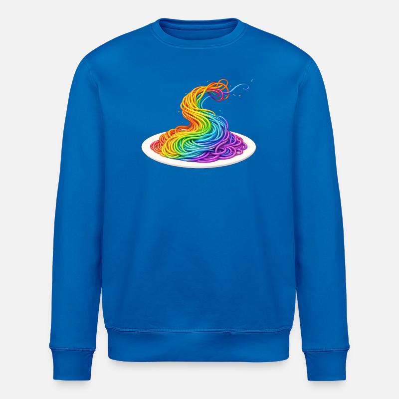 Illustration de spaghettis arc-en-ciel - Sweat bio ROLLER Stanley/Stella Unisexe - bleu roi