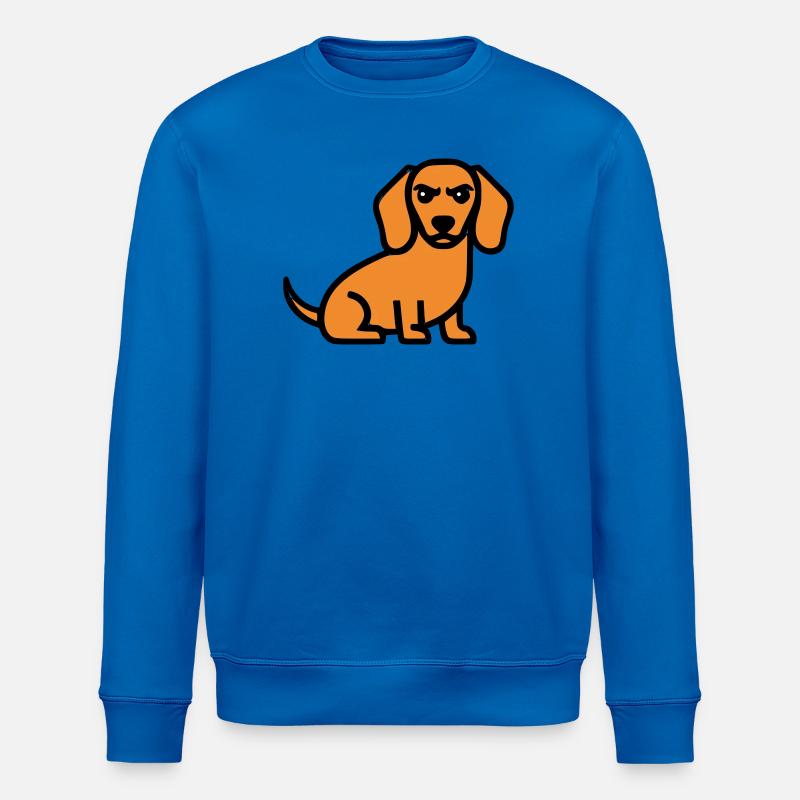Dackel Hund Braun Comic - Stanley/Stella Unisex Bio-Sweatshirt ROLLER - Königsblau
