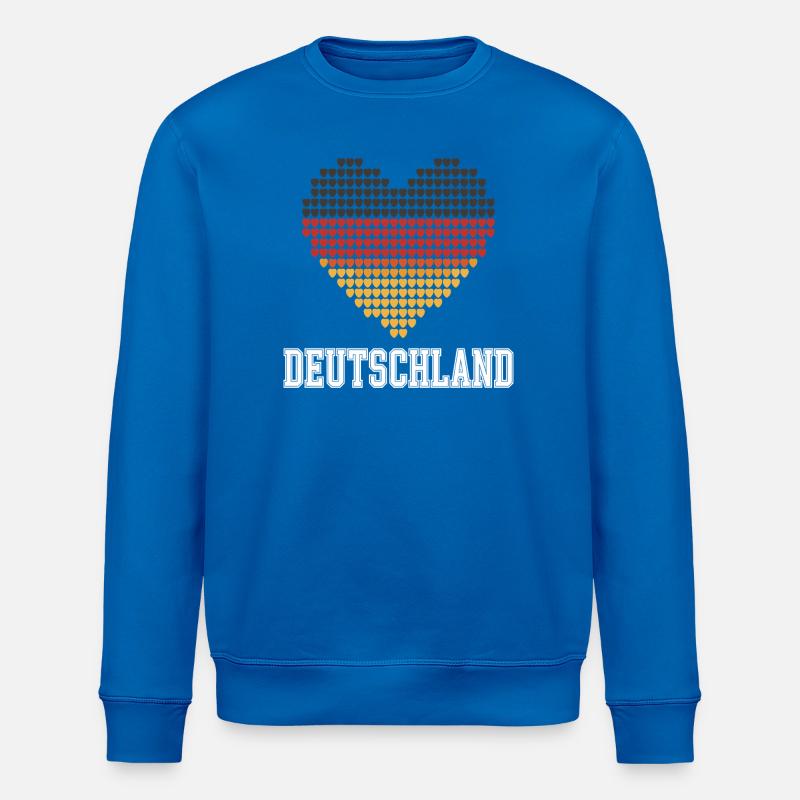 Gradient du cœur allemand - Sweat bio ROLLER Stanley/Stella Unisexe - bleu roi