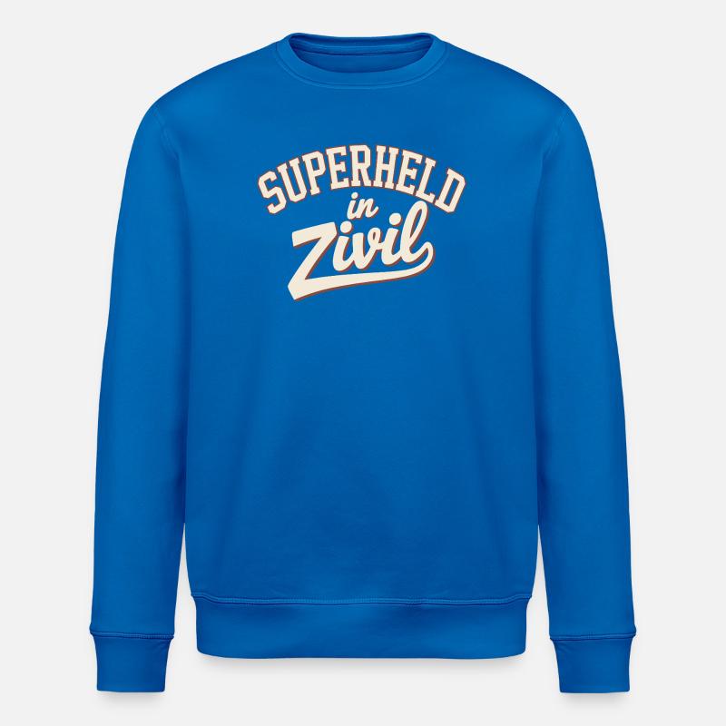 Superheld In Zivil Superhero Superhelden Kostüm - Stanley/Stella Unisex Bio-Sweatshirt ROLLER - Königsblau