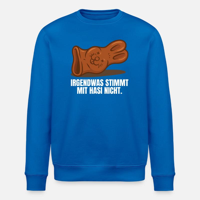 Schokoladenhase Ostern - Stanley/Stella Unisex Bio-Sweatshirt ROLLER - Königsblau