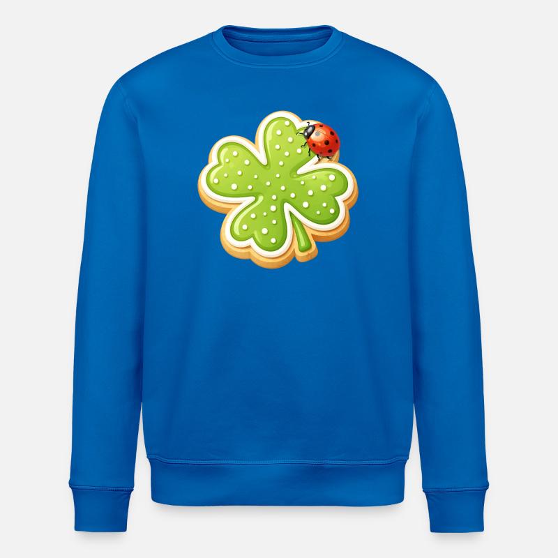 Kleeblatt Keks mit Marienkäfer  - Stanley/Stella Unisex Bio-Sweatshirt ROLLER - Königsblau