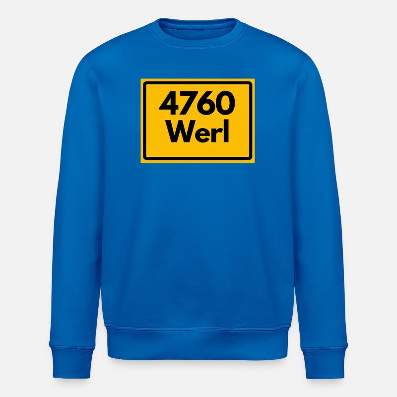 ALTE POSTLEITZAHL PLZ RETRO 4760 WERL - Stanley/Stella Unisex Bio-Sweatshirt ROLLER - Königsblau
