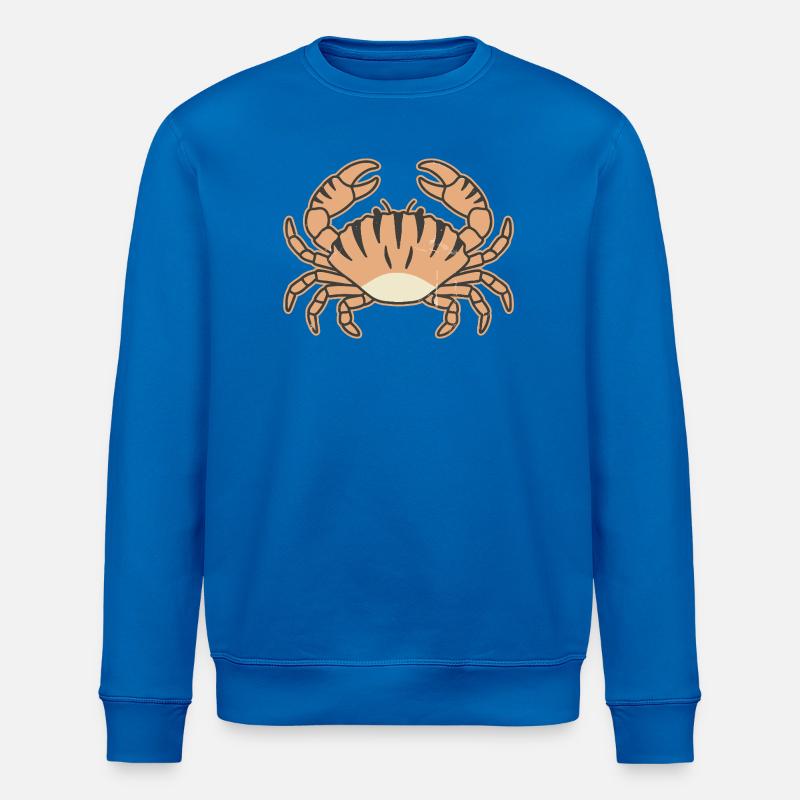 Stilisierte Krabbe mit Tigerstreifen - Stanley/Stella Unisex Bio-Sweatshirt ROLLER - Königsblau