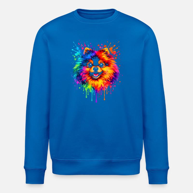 Pomeranian | Zwergspitz Pop Art - Stanley/Stella Unisex Bio-Sweatshirt ROLLER - Königsblau