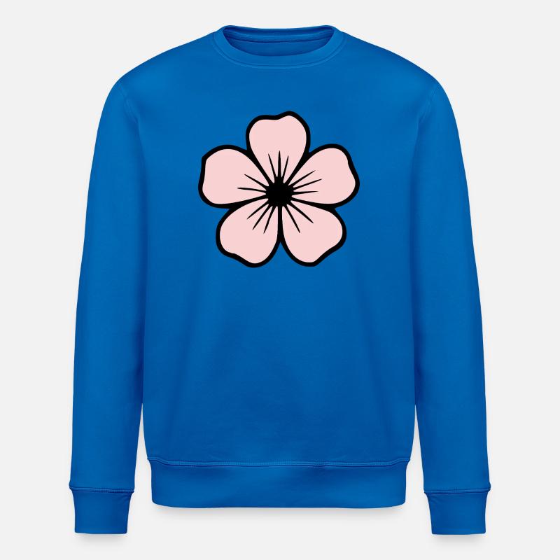 Hibiskus Blüte pastell Blumen Geschenk Mutter  - Stanley/Stella Unisex Bio-Sweatshirt ROLLER - Königsblau