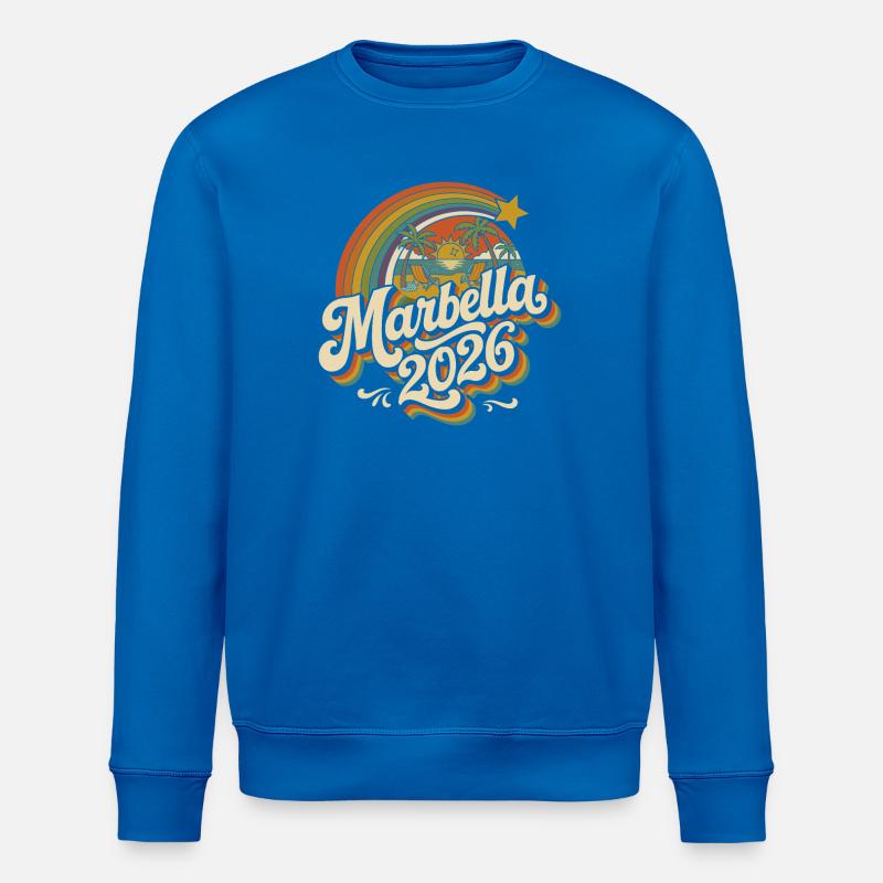 Marbella Retro Sunset 2026 - Sweat bio ROLLER Stanley/Stella Unisexe - bleu roi
