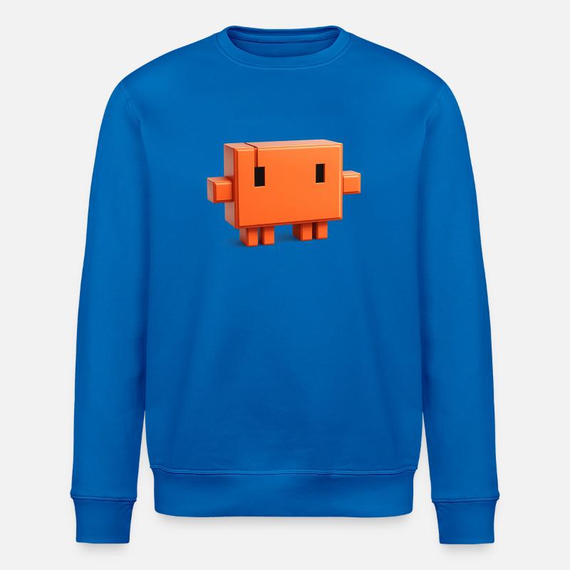 Claude Code Pixel 3D Mascot Cute Dev Naklejka - Ekologiczna bluza typu unisex Stanley/Stella ROLLER - błękit królewski