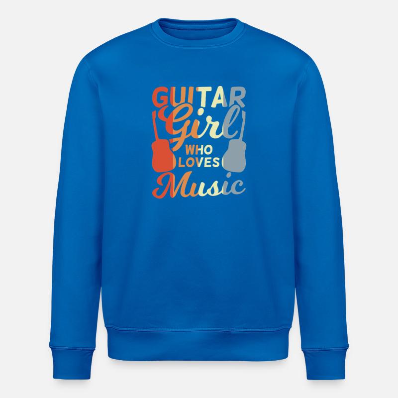 Gitarren Mädchen - Stanley/Stella Unisex Bio-Sweatshirt ROLLER - Königsblau