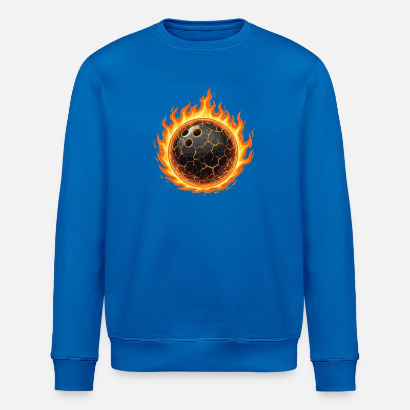 Boule de bowling en lave - Sweat bio ROLLER Stanley/Stella Unisexe - bleu roi