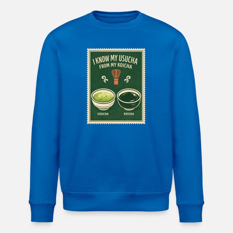 Usucha or Koicha | Matcha Knowledge - Stanley/Stella ROLLER Unisex Organic Sweatshirt - royal blue