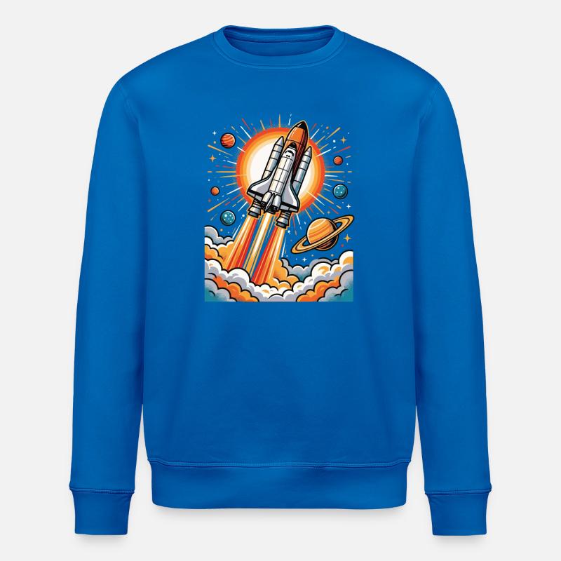 Explosion de fusée dans l’espace - Sweat bio ROLLER Stanley/Stella Unisexe - bleu roi