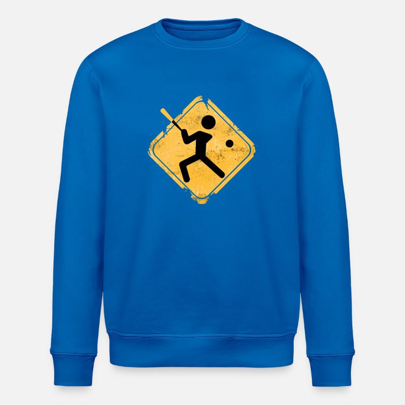 Silhouette de baseball avec batte - Sweat bio ROLLER Stanley/Stella Unisexe - bleu roi