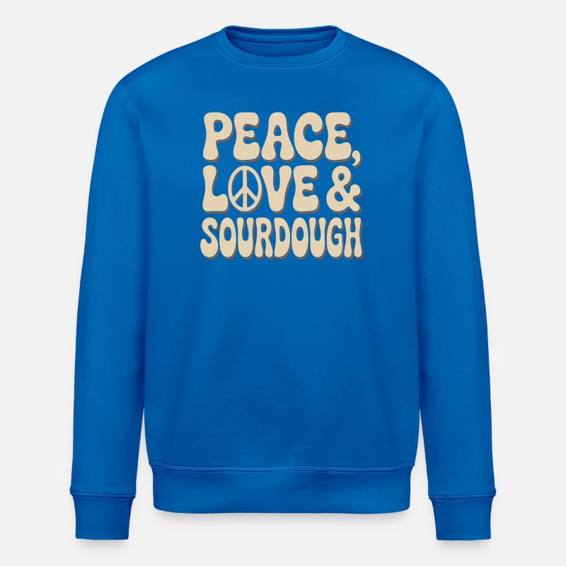 Frieden, Liebe und Sauerteig - Stanley/Stella Unisex Bio-Sweatshirt ROLLER - Königsblau
