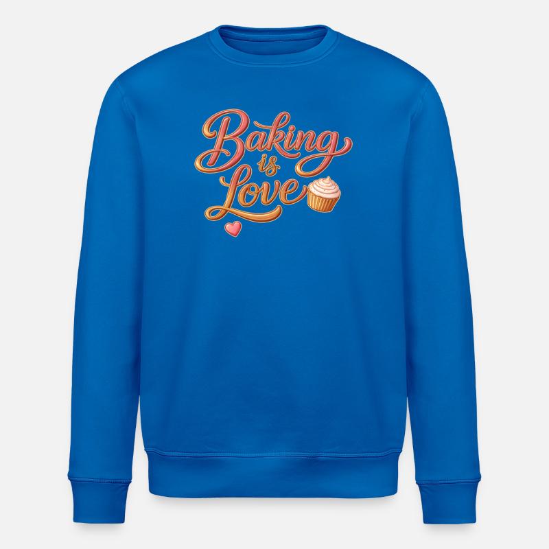 Baking is Love Backen Spruch Design - Stanley/Stella Unisex Bio-Sweatshirt ROLLER - Königsblau