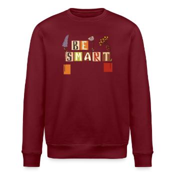 Be Smart  - Stanley/Stella Unisex Bio-Sweatshirt ROLLER - Burgunderrot - Vorne - Nik (191cm)