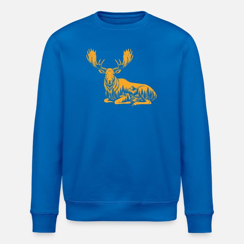 Elch - Stanley/Stella Unisex Bio-Sweatshirt ROLLER - Königsblau