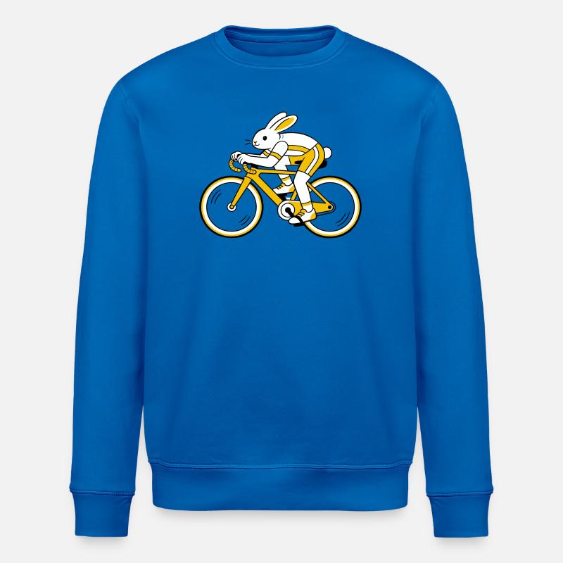hare on a racing bike - Stanley/Stella ROLLER Unisex Organic Sweatshirt - royal blue
