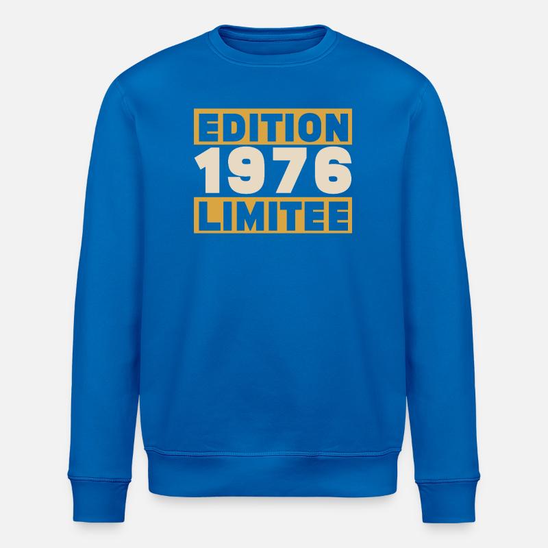 1976 50 Jahre Jubiläumsgeschenk - Stanley/Stella Unisex Bio-Sweatshirt ROLLER - Königsblau