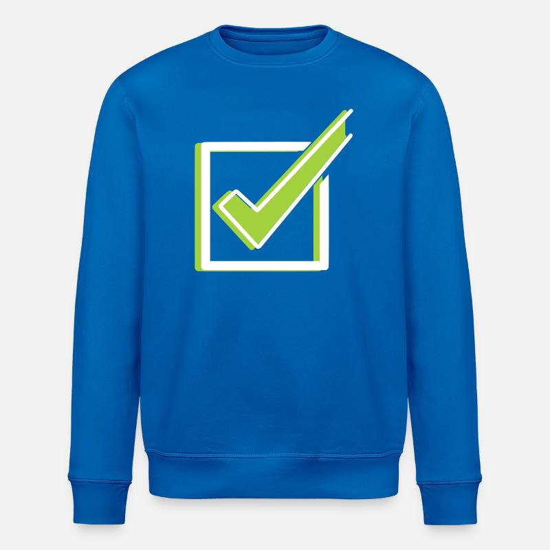 Quadrillage Häkchen Check, plan 3D - Sweat bio ROLLER Stanley/Stella Unisexe - bleu roi