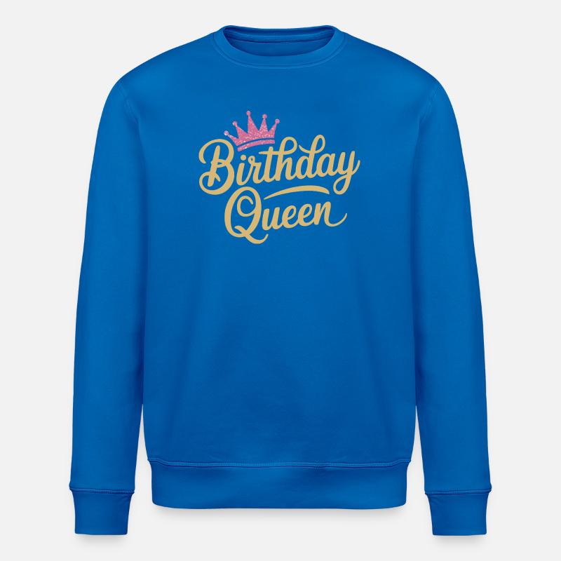Birthday Queen Design - Stanley/Stella Unisex Bio-Sweatshirt ROLLER - Königsblau