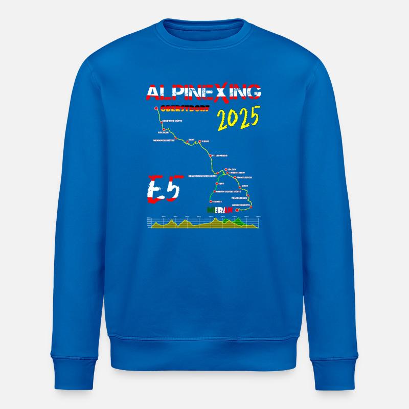 E5 Oberstdorf Meran 2025 - Stanley/Stella Unisex Bio-Sweatshirt ROLLER - Königsblau