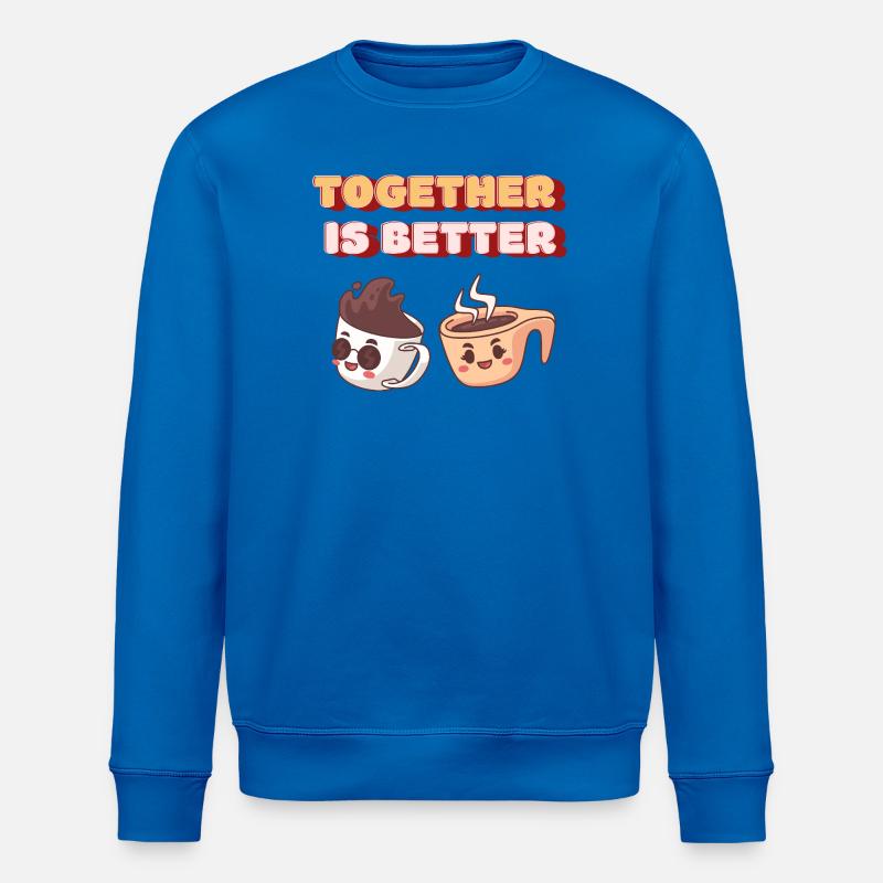 Gemeinsam ist besser Kaffee-Design - Stanley/Stella Unisex Bio-Sweatshirt ROLLER - Königsblau