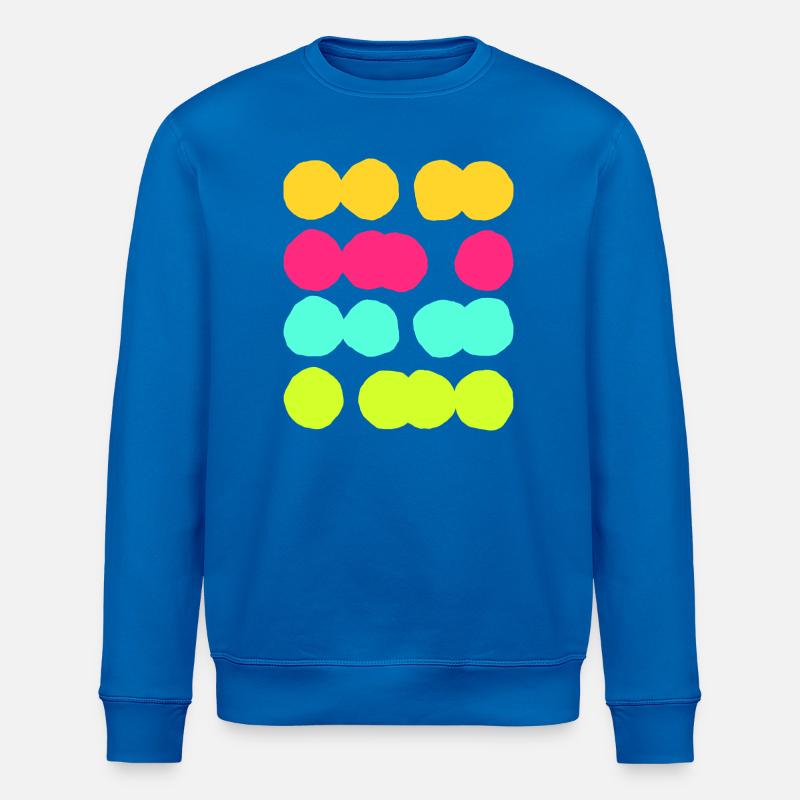 Colourful Abstract Circle Pattern - Fun & Vibrant - Stanley/Stella ROLLER Unisex Organic Sweatshirt - royal blue