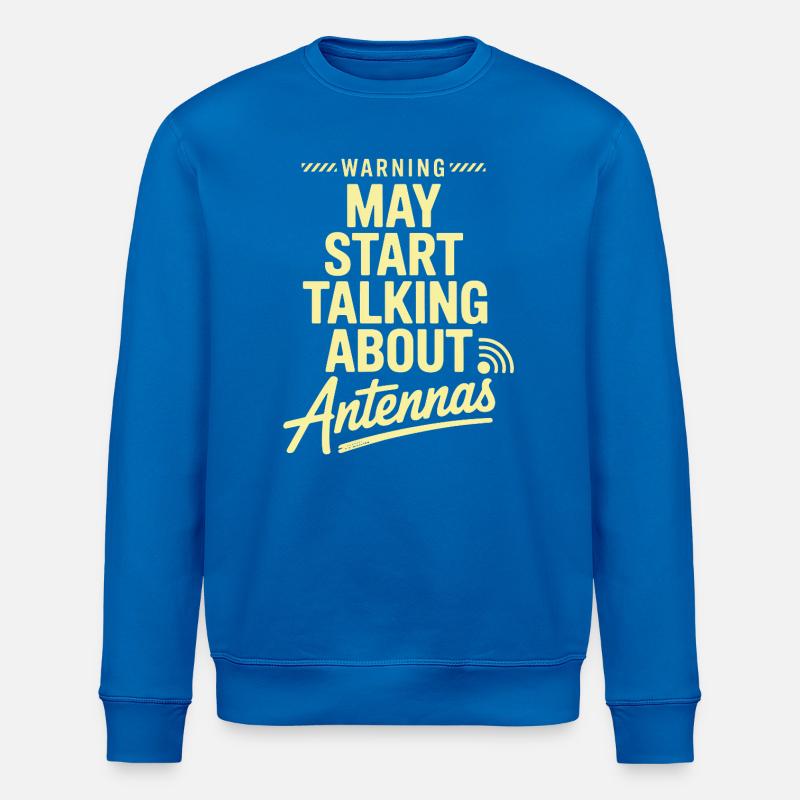 Retro Tech Satire Antenne Gesprächsplakat - Stanley/Stella Unisex Bio-Sweatshirt ROLLER - Königsblau