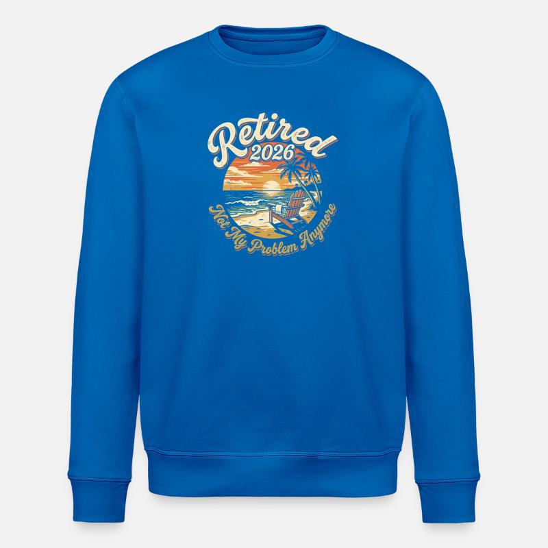 Pensjonering i 2026 – ikke lenger mitt problem. Pensjonering - Stanley/Stella ROLLER økologisk unisex-sweatshirt - kongeblå