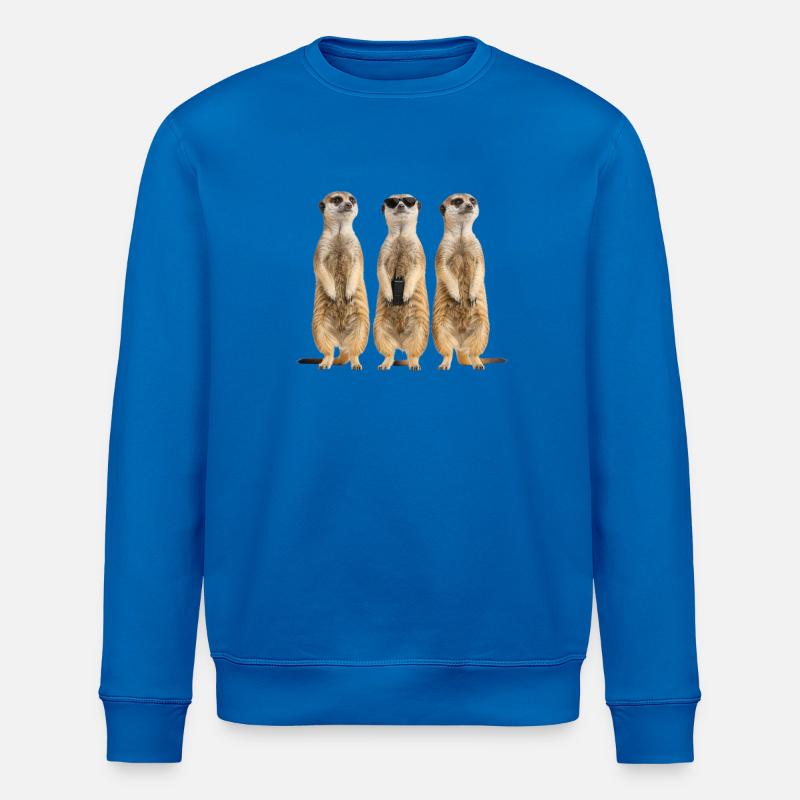 Funny Erdmänchen Security Team - Stanley/Stella ROLLER Unisex Organic Sweatshirt - royal blue