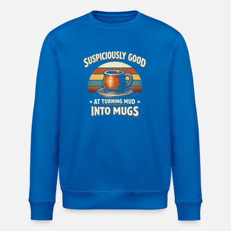 La boue devient coupe | Poterie - Sweat bio ROLLER Stanley/Stella Unisexe - bleu roi