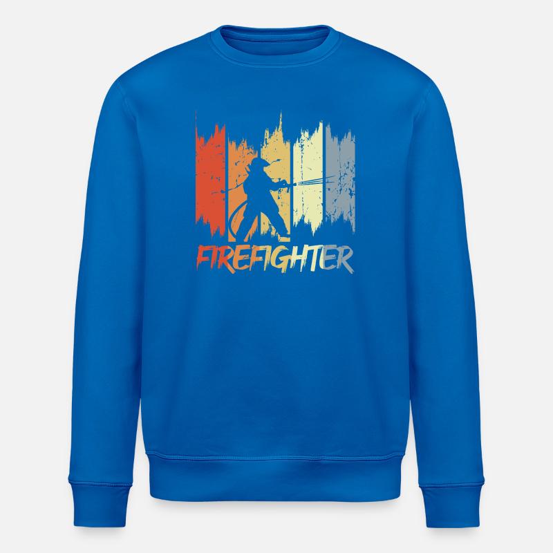 Feuerwehr Retro Look - Stanley/Stella Unisex Bio-Sweatshirt ROLLER - Königsblau