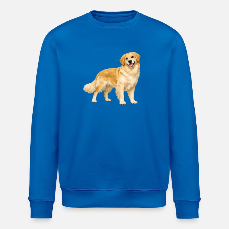 Golden Retriever souriant - Sweat bio ROLLER Stanley/Stella Unisexe - bleu roi