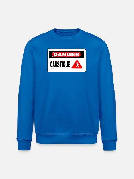 Panneau Danger Caustique - Sweat bio ROLLER Stanley/Stella Unisexe - bleu roi