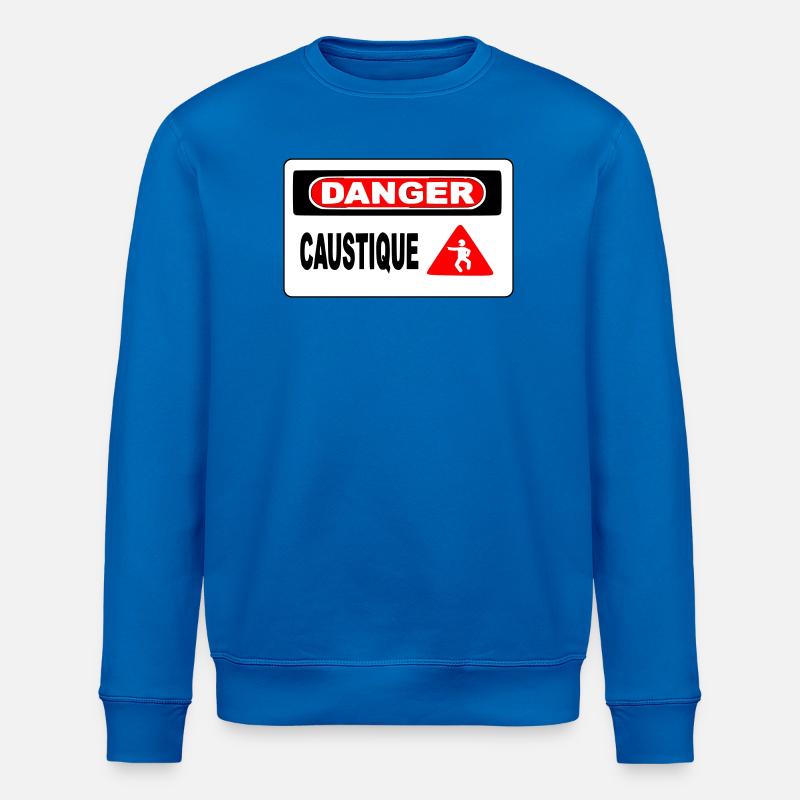 Panneau Danger Caustique - Sweat bio ROLLER Stanley/Stella Unisexe - bleu roi