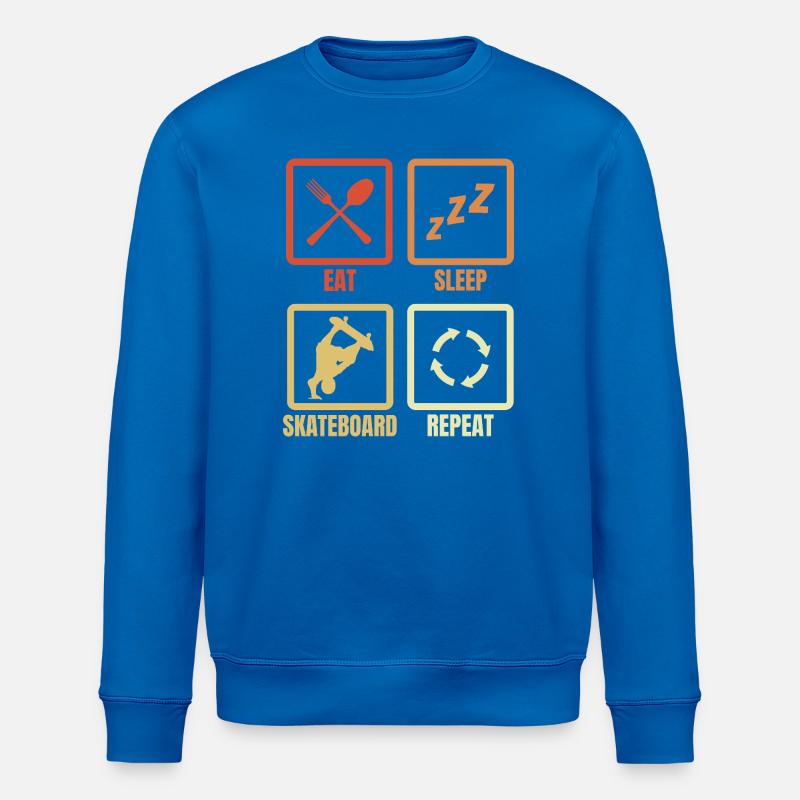 Mange Sommeil Skateboard Répéter - Sweat bio ROLLER Stanley/Stella Unisexe - bleu roi